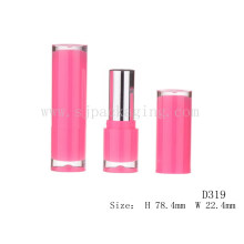 Glossy Pink Injection Farbe Lippenstift Flasche Kunststoff Zylinder Lippenstift Flasche leer